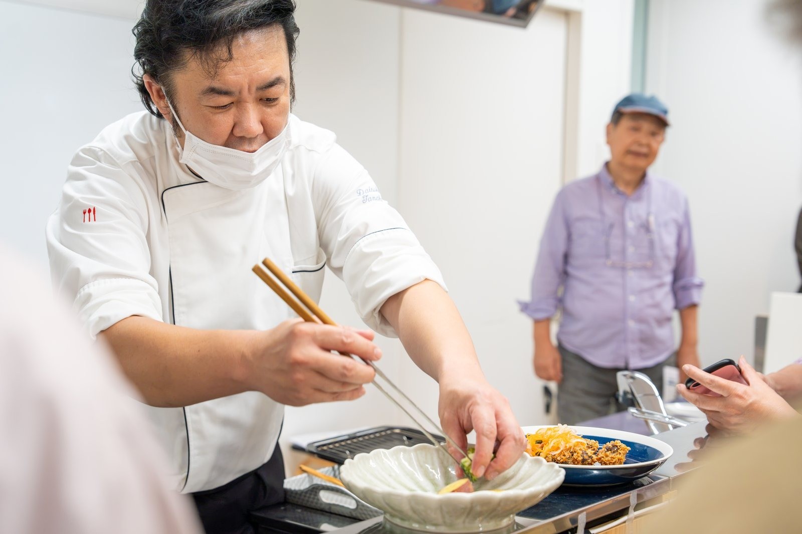 心臓を守るお料理教室 料理実演のようす