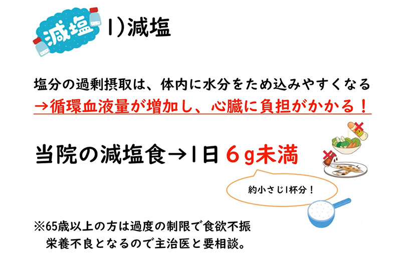 心不全予防のための食事療法  奥脇さなみ（管理栄養士）